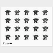 Cute Black & White Puppy – Adorable Dog Sticker (Blatt)