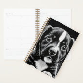 Cute Black & White Puppy – Dog Lover Planner Planer (Anzeige)