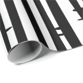 Cute black white tree pattern mouse pad drum stick geschenkpapier (Rolleneckpunkt)