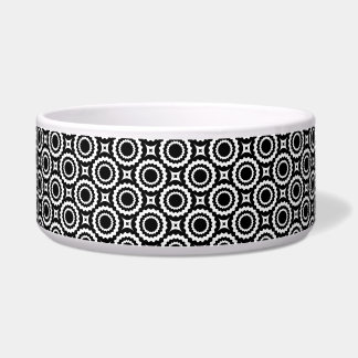 Cute black white zigzag circles pattern napf