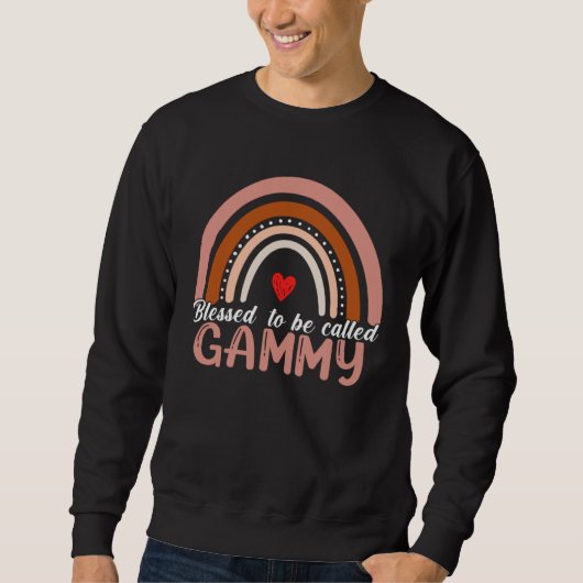Cute Blessed To Be Called Gammy Rainbow Women Moth Sweatshirt (Vorderseite)