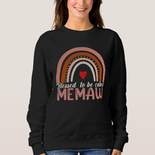 Cute Blessed To Be Called Memaw Rainbow Women Moth Sweatshirt (Vorderseite)