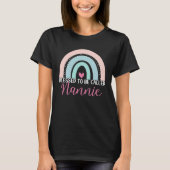 Cute Blessed To Be Called Nannie Boho Rainbow Mom T-Shirt (Vorderseite)