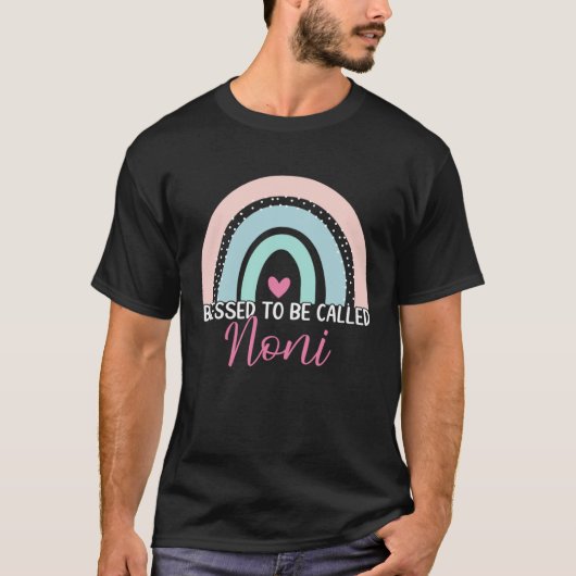 Cute Blessed To Be Called Noni Boho Rainbow Mom Gr T-Shirt (Vorderseite)