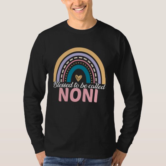 Cute Blessed To Be Called Noni Rainbow Mother s Da T-Shirt (Vorderseite)