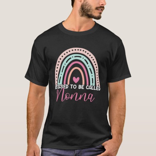 Cute Blessed To Be Called Nonna Rainbow Mom Grandm T-Shirt (Vorderseite)