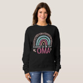 Cute Blessed To Be Called Oma Boho Rainbow Leopard Sweatshirt (Vorne ganz)