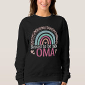 Cute Blessed To Be Called Oma Boho Rainbow Leopard Sweatshirt (Vorderseite)