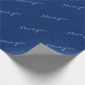 Cute Blue And Pink Valentine Day Love Geschenkpapier (Ecke)