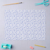 Cute Blue and White Floral Seidenpapier (Basteln)
