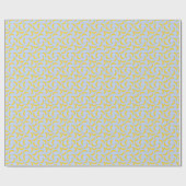 Cute Blue And Yellow Banana Fruit Pattern Geschenkpapier (Flach)