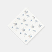 Cute Blue Baby Buggy Baby Shower Serviette (Ecke)