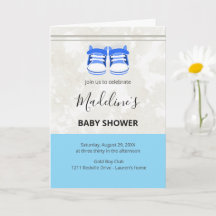 Cute Blue Baby Shower Invitation – Customizable 