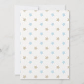 Cute Blue Boy Baby Shower Invitation Dankeskarte (Rückseite)