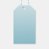 Cute Blue Boy Penguin Winter Baby Shower  Geschenkanhänger (Rückseite)