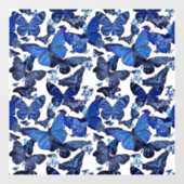 cute blue butterflies with glitter fensteraufkleber (Blatt)