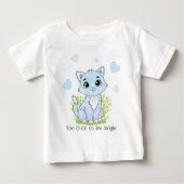 Cute blue cat baby t-shirt (Vorderseite)