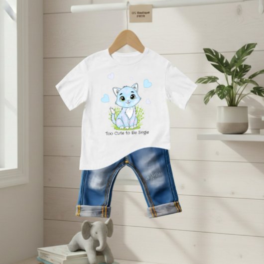 Cute blue cat baby t-shirt
