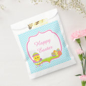 Cute Blue Chevrons Easter Chick Easter Egg Hunt Geschenktütchen (Versiegelt)