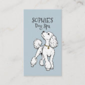 Cute Blue Dog Grooming Spa QR-Code Visitenkarte (Vorderseite)