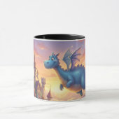 Cute Blue Dragon Fantasy Coffee Mug Tasse (Zentrum)