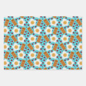 Cute Blue Eggs Bacon Strawberries Blueberries Geschenkpapier Set (Vorderseite)