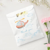 Cute Blue Elephant Helicopter Airplane Baby Shower Geschenktütchen (Versiegelt)