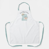 Cute Blue Floral Cake Mixer Bakery Business Schürze (Vorderseite)