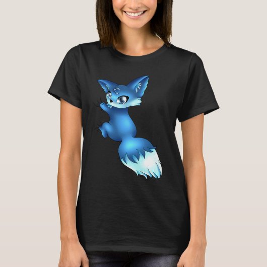Cute Blue Fox,   Animals T-Shirt (Vorderseite)