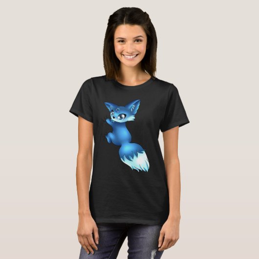 Cute Blue Fox, Animals T-Shirt (Vorne ganz)