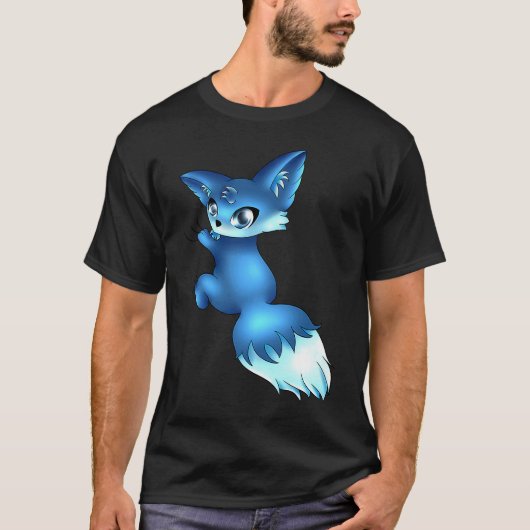 Cute Blue Fox, Animals T-Shirt (Vorderseite)