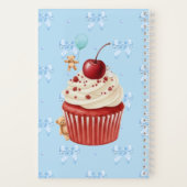 Cute Blue Gingham Teddy Bear & Ribbon  Notizblock (Rückseite)