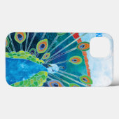 Cute Blue + Green Peacock Customizable iPad Cases (Rückseite (Horizontal))