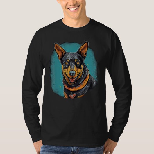 Cute Blue Heeler Dog on Australian Cattle Dog 2 T-Shirt (Vorderseite)