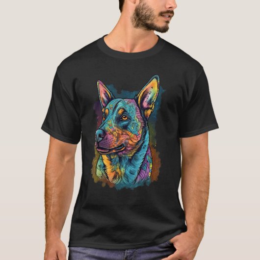 Cute Blue Heeler Dog on Australian Cattle Dog T-Shirt (Vorderseite)