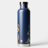 CUTE BLUE HOLIDAY WINTER TEDDY BEARS TRINKFLASCHE (links)