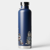 CUTE BLUE HOLIDAY WINTER TEDDY BEARS TRINKFLASCHE (Rechts)