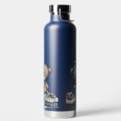 CUTE BLUE HOLIDAY WINTER TEDDY BEARS TRINKFLASCHE (links)