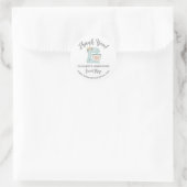 Cute Blue Mixer Bakery Business Thank you Sticker (Tasche)