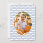 Cute Blue Our Little Pumpkin Fall Birthday Einladung (Rückseite)