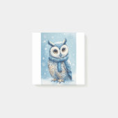 Cute Blue Owl Post-it Klebezettel (Vorderseite)