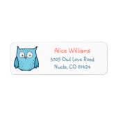 Cute Blue Owl Return Address Labels (Vorne)