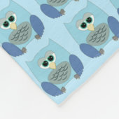 Cute Blue Owls Pattern Fleecedecke (Ecke)