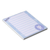 Cute Blue Pastel Baby Wolf  Notizblock (angewinkelt)