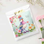 Cute Blue Pink Bird Floral Favor Bags Geschenktütchen (Versiegelt)