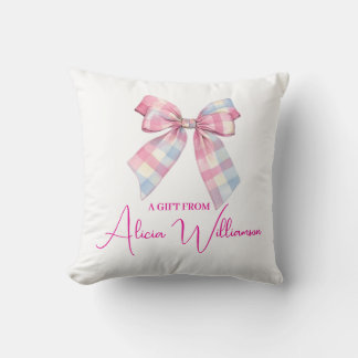 Cute Blue & pink Bow Personalized Gift From Kissen