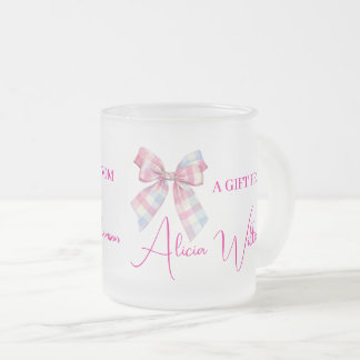 Cute Blue & pink Bow Personalized Gift From Mattglastasse
