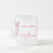 Cute Blue & pink Bow Personalized Gift From Mattglastasse (Vorderseite Links)