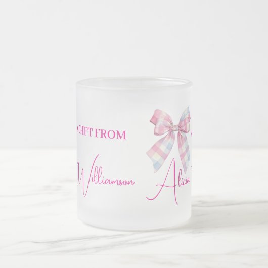 Cute  Blue & pink Bow Personalized Gift From Mattglastasse (Mittel)