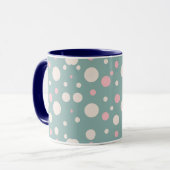 Cute Blue Polka Dot Coffee Mug Tasse (Vorderseite Links)